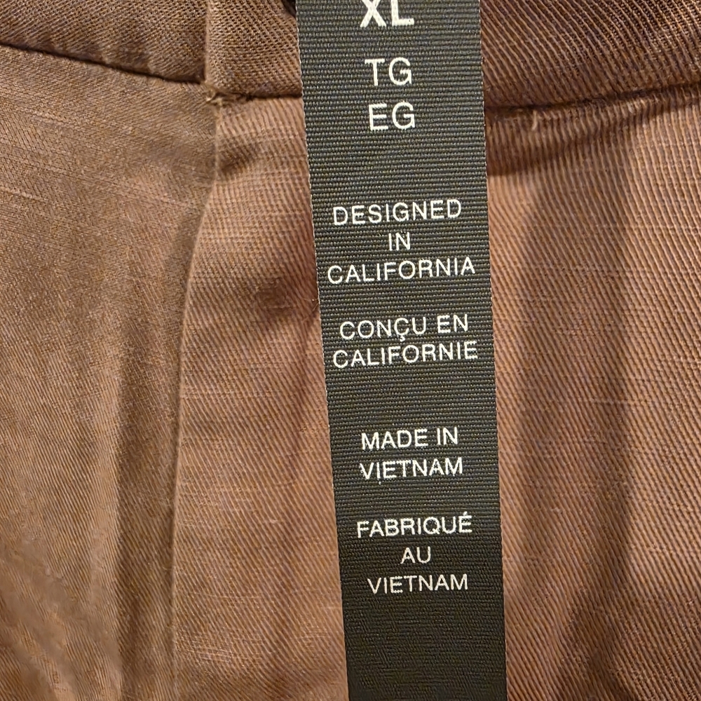 Vuori Trestles Twill Wideleg Pants XL Nutmeg NWT NEW - Picture 9 of 11
